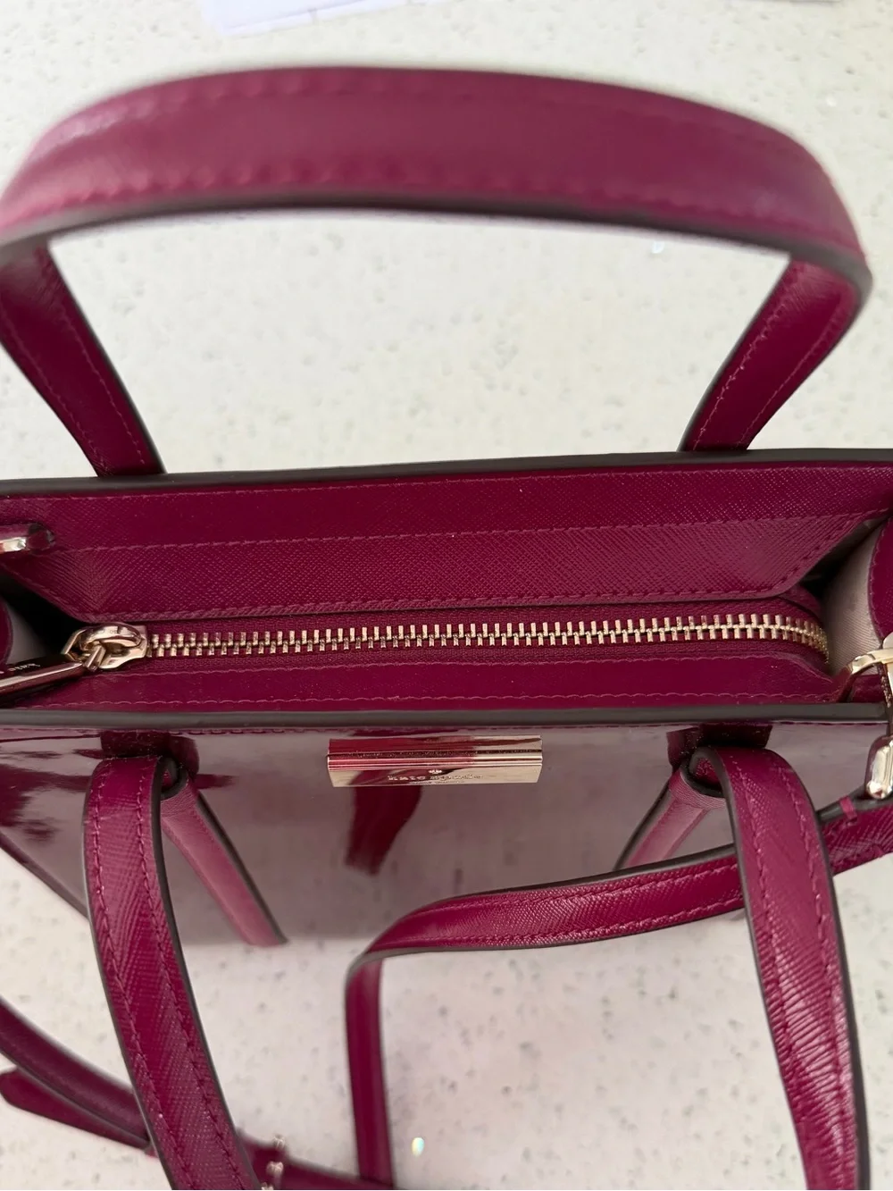 Kate Spade Kenzie Small Tote Crossbody In Dark Raspberry